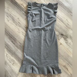 old Navy ruffle flutter hem gray dress